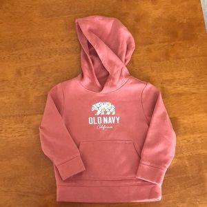 Pink hooded sweatshirt
